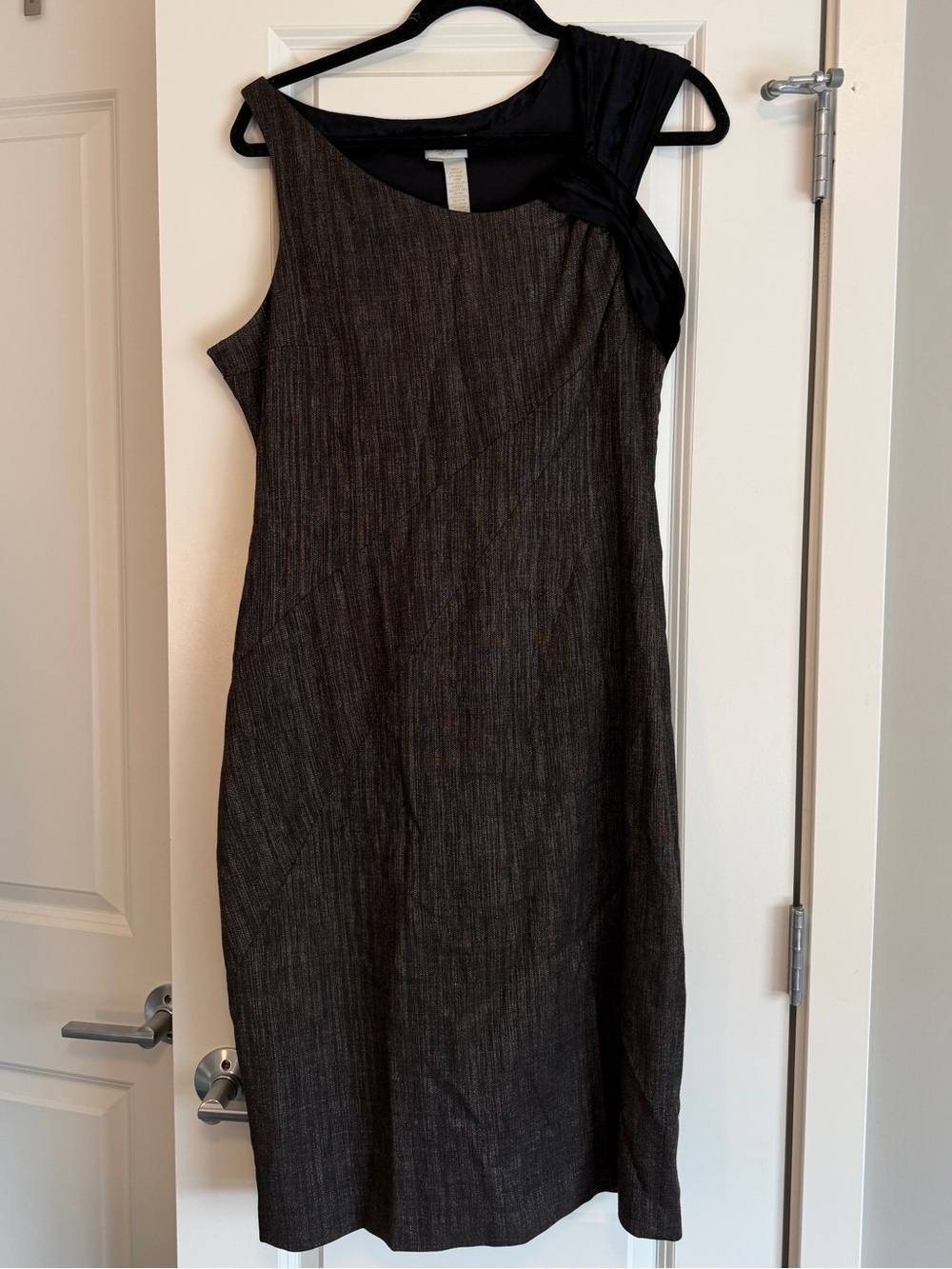 ✨ Tracy Reese New York Sleeveless Wool Blend Sheath Dress — Dark Charcoal | Size